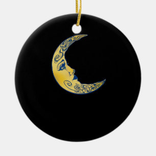 Whimsigoth Moon Keramik Ornament
