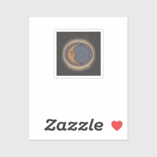 Whimsigoth Moon Print Aufkleber (Blatt)