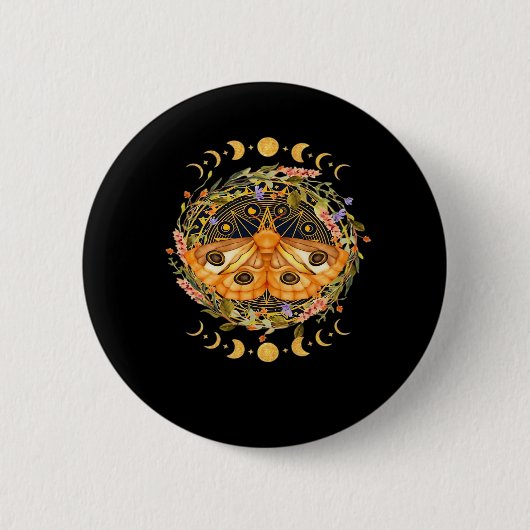 Whimsigoth Moth Classic Button (Vorderseite)