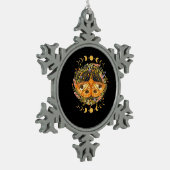 Whimsigoth Moth Classic Schneeflocken Zinn-Ornament (Links)