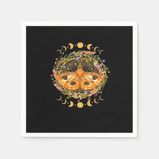 Whimsigoth Moth Classic Serviette (Vorderseite)