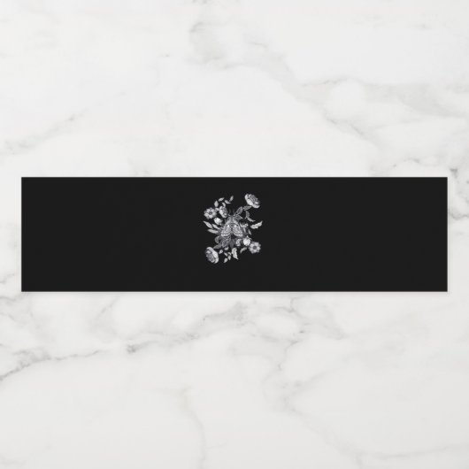 Whimsigoth Moth ・ Grunge Fairy Classic Wasserflaschenetikett (Einzelnes Label)