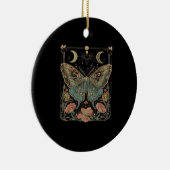Whimsigoth Moth Shirt, Botanischer Butterfly T Shi Keramik Ornament (Rechts)