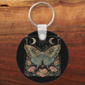 Whimsigoth Moth Shirt, Botanischer Butterfly T Shi Schlüsselanhänger (Vorderseite)