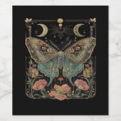 Whimsigoth Moth Shirt, Botanischer Butterfly T Shi Weinetikett (Einzelnes Label)