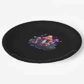 Whimsigoth Mushrooms und Kristalle Pappteller (Schrägansicht)