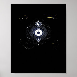 Whimsigoth Night Sky Sun Moon Poster
