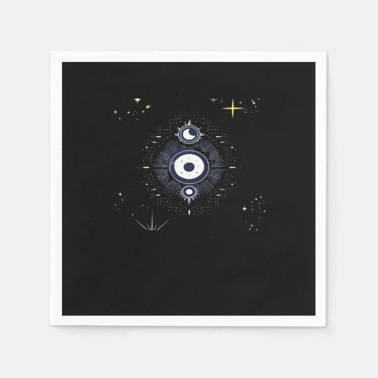 Whimsigoth Night Sky Sun Moon Serviette (Vorderseite)