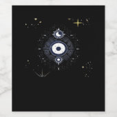 Whimsigoth Night Sky Sun Moon Weinetikett (Einzelnes Label)