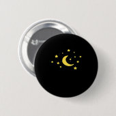 Whimsigoth Night Sky Sun Moon Witchy Button (Vorne & Hinten)