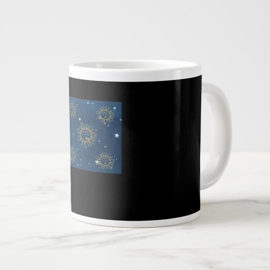 Whimsigoth Night Sky Sun Moon Witchy Classic Desig Jumbo-Tasse (Vorderseite Rechts)