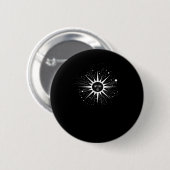 Whimsigoth Night Sky Sun Moon Witchy Classic Hallo Button (Vorne & Hinten)