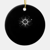 Whimsigoth Night Sky Sun Moon Witchy Classic Hallo Keramik Ornament (Vorne)