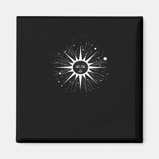 Whimsigoth Night Sky Sun Moon Witchy Classic Hallo Magnet (Vorne)