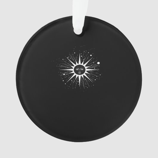 Whimsigoth Night Sky Sun Moon Witchy Classic Hallo Ornament (Vorderseite)