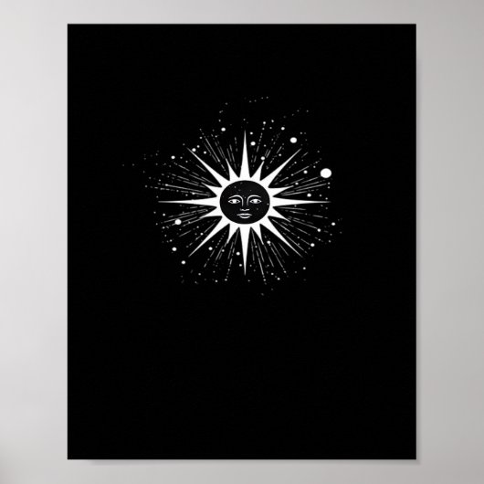 Whimsigoth Night Sky Sun Moon Witchy Classic Hallo Poster (Vorne)