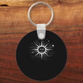 Whimsigoth Night Sky Sun Moon Witchy Classic Hallo Schlüsselanhänger (Vorderseite)