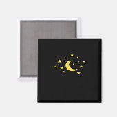 Whimsigoth Night Sky Sun Moon Witchy Magnet (Vorderseite/Rückseite)