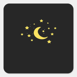 Whimsigoth Night Sky Sun Moon Witchy Quadratischer Aufkleber