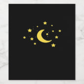 Whimsigoth Night Sky Sun Moon Witchy Weinetikett (Einzelnes Label)