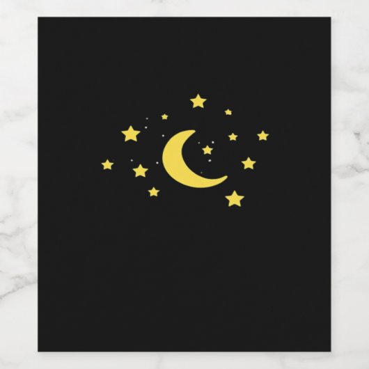 Whimsigoth Night Sky Sun Moon Witchy Weinetikett (Einzelnes Label)
