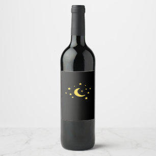 Whimsigoth Night Sky Sun Moon Witchy Weinetikett