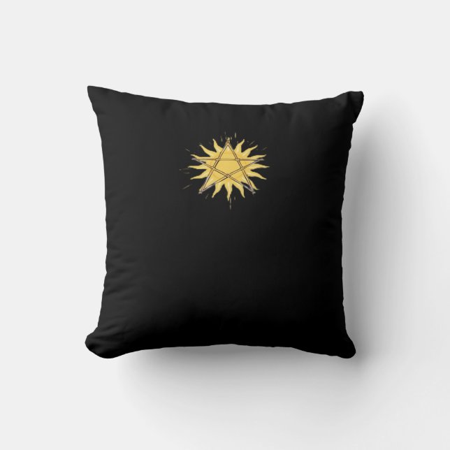 Whimsigoth Pentagram Sun Classic Kissen (Vorderseite)