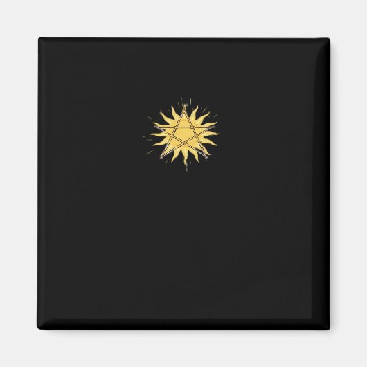 Whimsigoth Pentagram Sun Classic Magnet (Vorne)