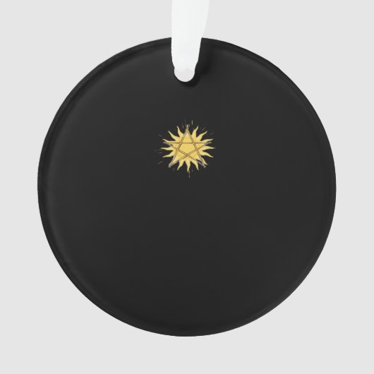 Whimsigoth Pentagram Sun Classic Ornament (Vorderseite)