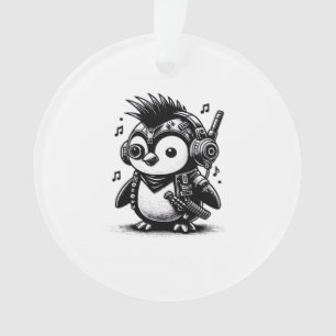 Whimsigoth Punkrock Weidcore Pinguin Vintage Kunst Ornament