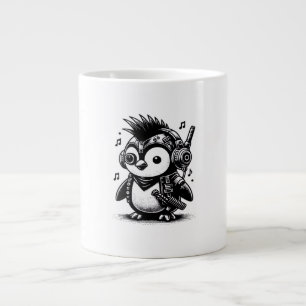 Whimsigoth Punkrock Weirdcore Pinguin Vintage Kuns Jumbo-Tasse
