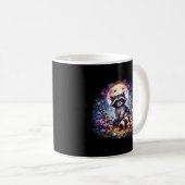 Whimsigoth Raccoon durch Mondlicht, Niedlicher far Kaffeetasse (VorderseiteRechts)