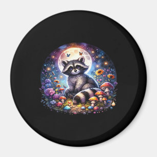 Whimsigoth Raccoon durch Mondlicht, Niedlicher far Magnet