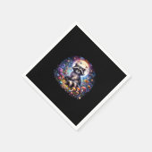 Whimsigoth Raccoon durch Mondlicht, Niedlicher far Serviette (Ecke)