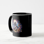 Whimsigoth Raccoon durch Mondlicht, Niedlicher far Tasse (Vorderseite Links)