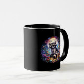 Whimsigoth Raccoon durch Mondlicht, Niedlicher far Tasse (VorderseiteRechts)