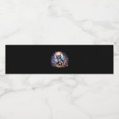 Whimsigoth Raccoon durch Mondlicht, Niedlicher far Wasserflaschenetikett (Einzelnes Label)