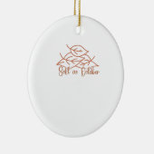 Whimsigoth Reader Moth Design Classic Keramik Ornament (Rechts)