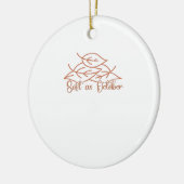 Whimsigoth Reader Moth Design Classic Keramik Ornament (Links)