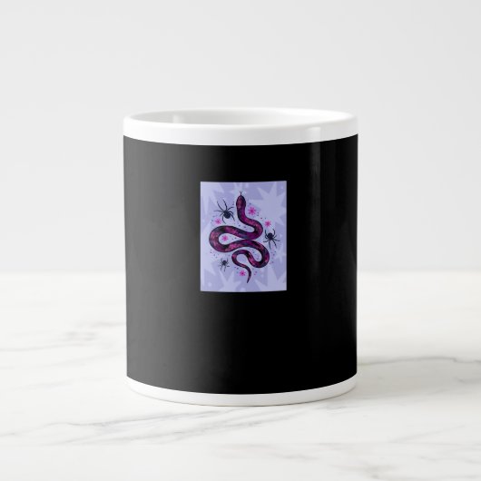 Whimsigoth Schlange Blume Jumbo-Tasse (Vorderseite)