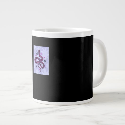 Whimsigoth Schlange Blume Jumbo-Tasse (Vorderseite Rechts)