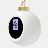 Whimsigoth Schlange Blume Keramik Kugel-Ornament (Rechts)