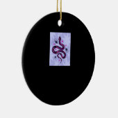 Whimsigoth Schlange Blume Keramik Ornament (Rechts)