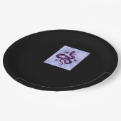 Whimsigoth Schlange Blume Pappteller (Schrägansicht)