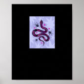 Whimsigoth Schlange Blume Poster