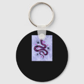Whimsigoth Schlange Blume Schlüsselanhänger (Vorderseite)