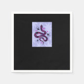 Whimsigoth Schlange Blume Serviette (Vorderseite)