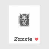 Whimsigoth Skull Gothic Ästhetik Design Classic Aufkleber (Blatt)