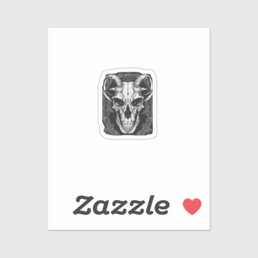 Whimsigoth Skull Gothic Ästhetik Design Classic Aufkleber (Blatt)