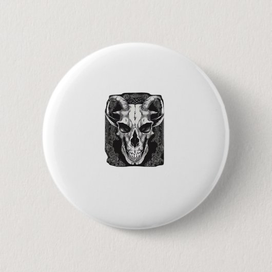 Whimsigoth Skull Gothic Ästhetik Design Classic Button (Vorderseite)